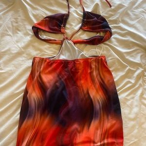 Red/Orange Halter dress